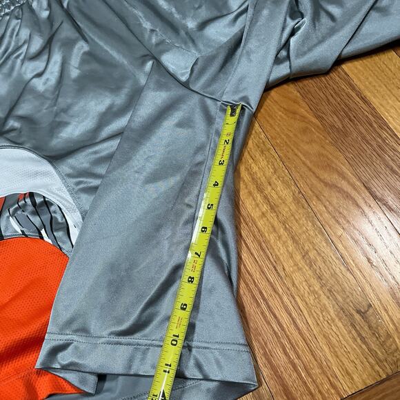 Air Jordan Nike Basketball Dazzle Shorts Silver Orange Medium Rare Y2K - Picture 9 of 12